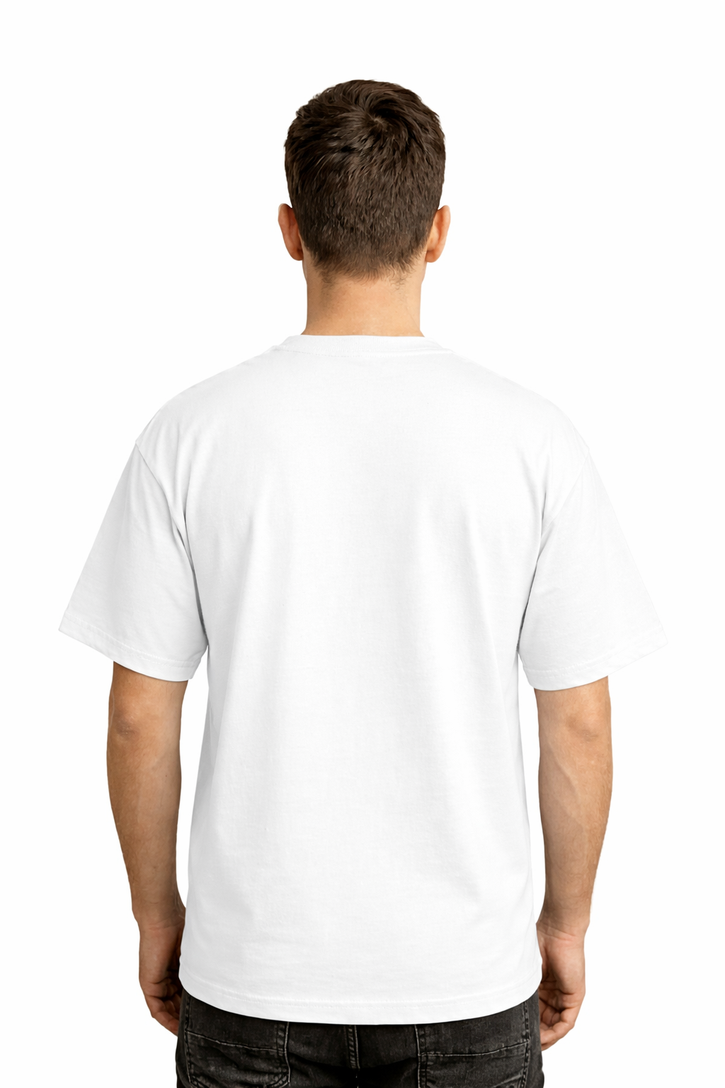 Drop Shoulder T-Shirts Heavyweight Drop Shoulder Sleek_white_T-shirt_on_display TEE TALES